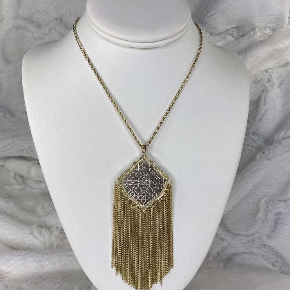 Kendra Scott Kingston Gold Long Pendant Necklace
